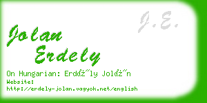 jolan erdely business card